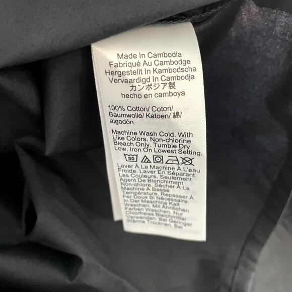 J.Crew Shirred Popover Top Cotton Poplin Long Sleeve Office Date CI522 Black XXS - Picture 15 of 15